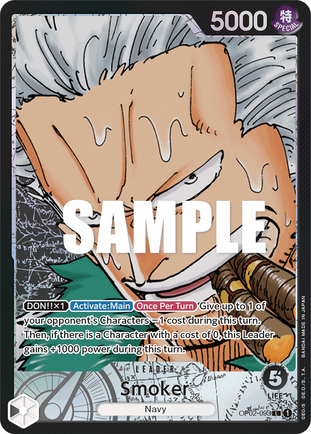 One Piece Card Paramount War Smoker Alt Art OP02-093 L