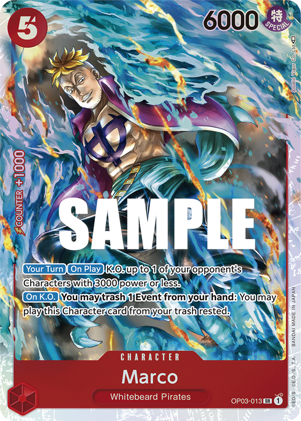 One Piece Card Pillars of Strength Marco OP03-013 SR