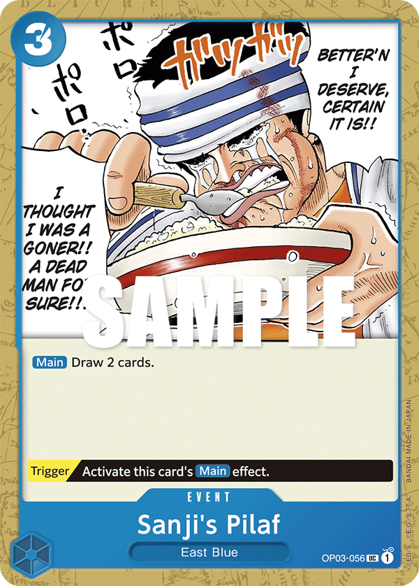 One Piece Card Pillars of Strength Sanji's Pilaf OP03-056 UC