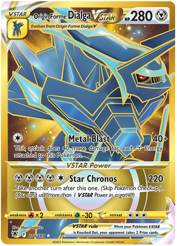 astral radiance rare card Pokemon Card Astral Radiance 210/189 Origin Form Dialga VSTAR Secret R – Brokenvase Games