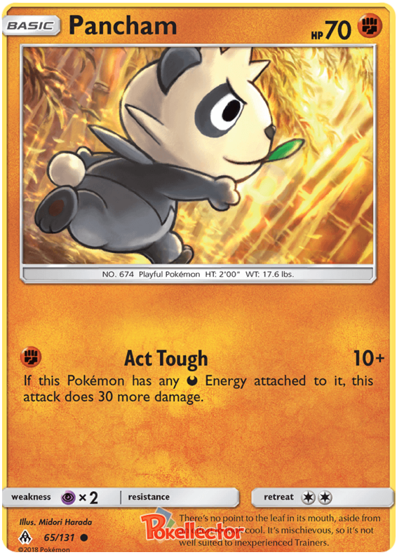 Pokemon Card Forbidden Light 65/131 065/131 Pancham Common *MINT*