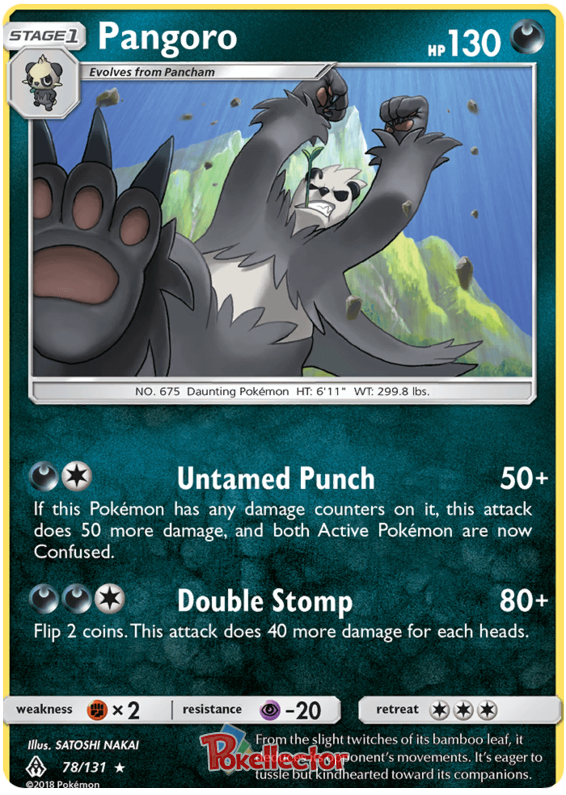 Pokemon Card Forbidden Light 78/131 078/131 Pangoro Rare *MINT*