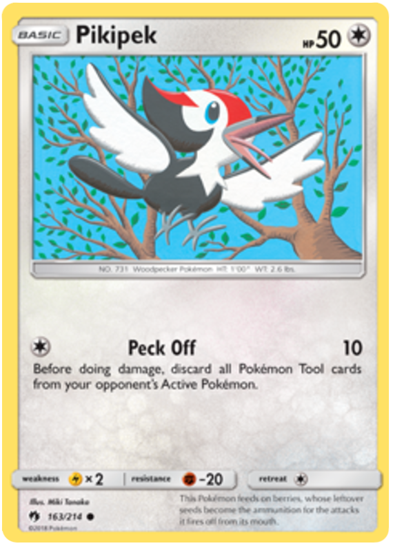 Pokemon Card Lost Thunder 163/214 Pikipek Common *MINT*