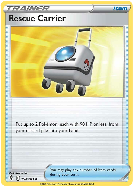Pokemon Card Evolving Skies 154/203 154/203 Rescue Carrier Item Uncommon