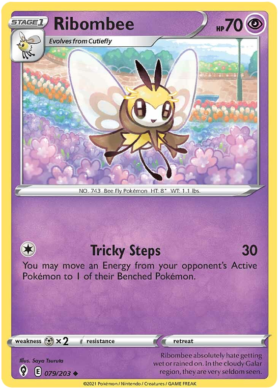 <transcy>لعبة Pokemon Card Evolution Skies 79/203 079/203 Ribombee غير شائع</transcy>