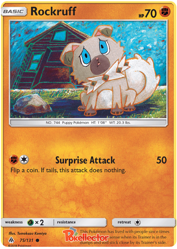 Pokemon Card Forbidden Light 75/131 075/131 Rockruff Common *MINT*
