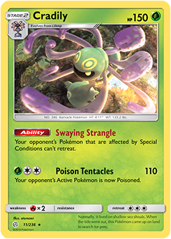 Pokemon Card Cosmic Eclipse 011/236 11/236 Cradily Rare