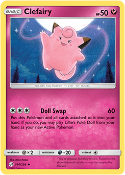 Pokemon Card Cosmic Eclipse 144/236 Clefairy Uncommon