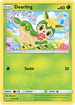 Pokemon Card Cosmic Eclipse 015/236 15/236 Deerling Common