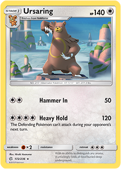 <transcy>Pokemon Card Cosmic Eclipse 172/236 Ursaring Sjælden</transcy>
