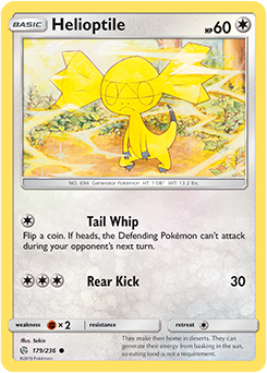 Pokemon Card Cosmic Eclipse 179/236 Helioptile Common