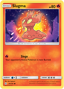 Pokemon Card Cosmic Eclipse 026/236 26/236 Slugma Common