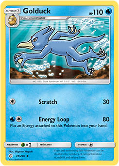 <transcy>Pokemon Card Cosmic Eclipse 041/236 41/236 Golduck Ikke almindelig</transcy>