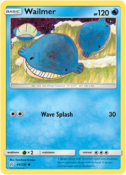 Pokemon Card Cosmic Eclipse 045/236 45/236 Wailmer Common