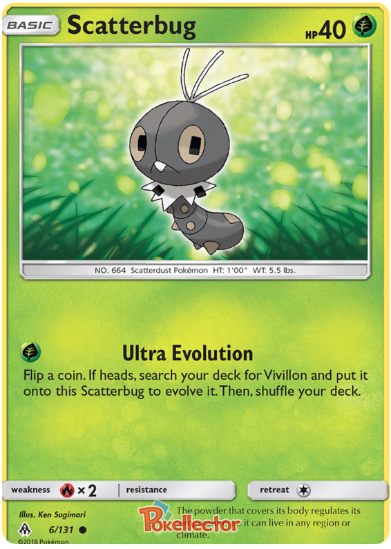 Pokemon Card Forbidden Light 6/131 006/131 Scatterbug Common *MINT*