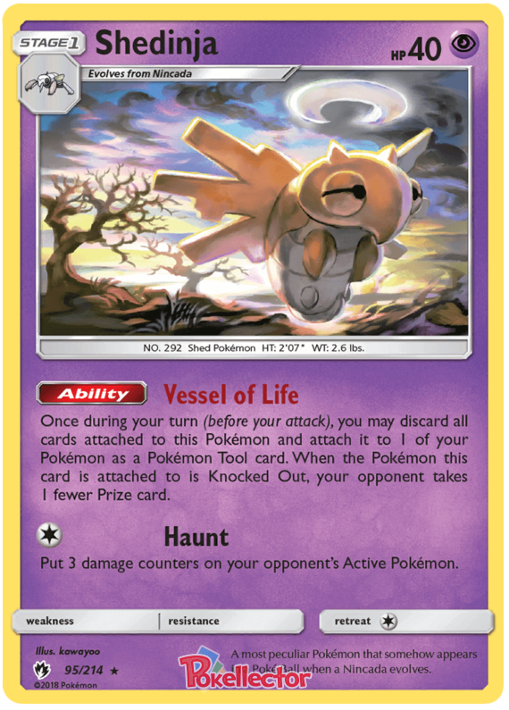 Pokemon Card Lost Thunder 95/214 095/214 Shedinja Rare *MINT*