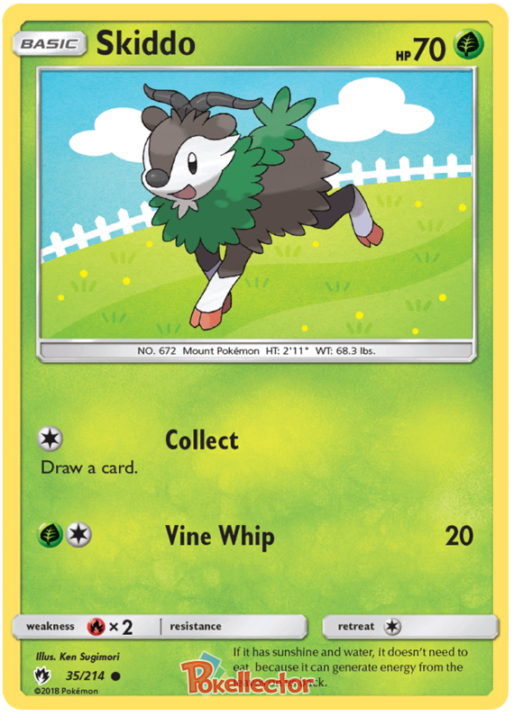 Pokemon Card Lost Thunder 35/214 035/214 Skiddo Common *MINT*