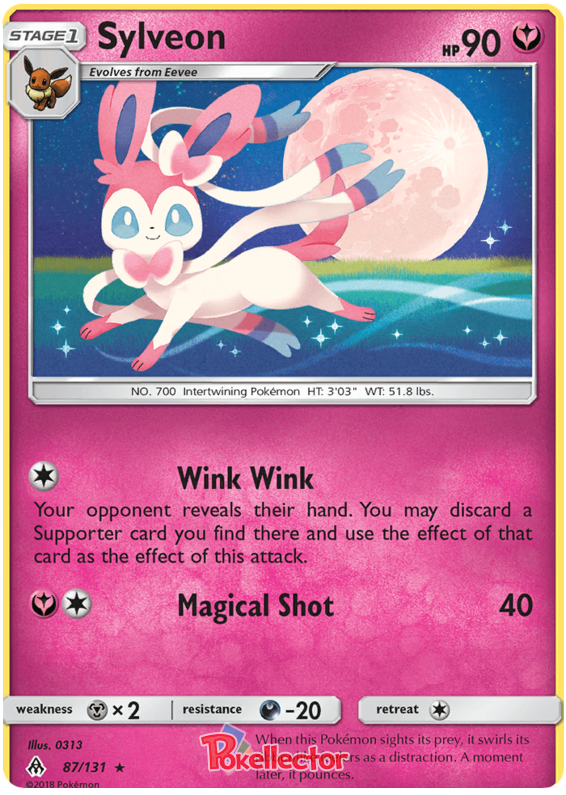 Pokemon Card Forbidden Light 87/131 087/131 Sylveon Rare *MINT*