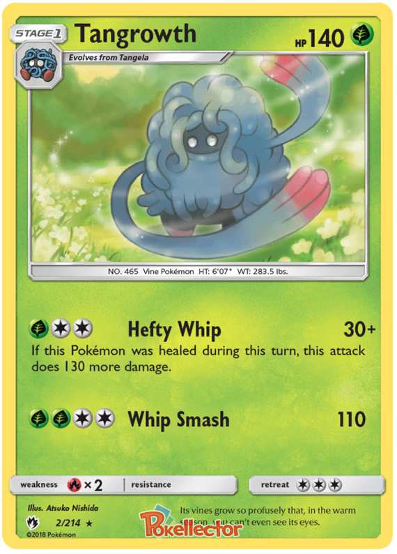 Pokemon Card Lost Thunder 2/214 002/214 Tangrowth Rare *MINT*