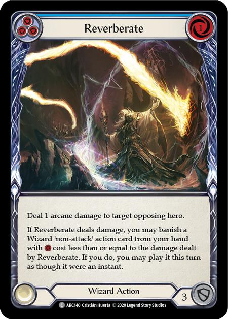 Flesh and Blood Arcane Rising Unlimited C ARC140 Reverberate (Blue) Standard