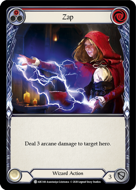Flesh and Blood Arcane Rising Unlimited C ARC144 Zap (Red) Standard