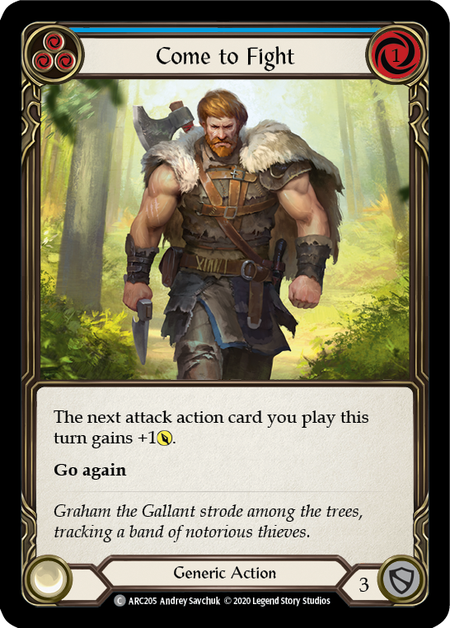 Flesh and Blood Arcane Rising Unlimited C ARC205 Come to Fight (Blue) Standard