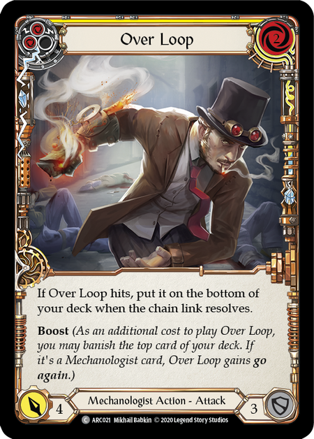 Flesh and Blood Arcane Rising Unlimited C ARC021 Over Loop (Yellow) Rainbow