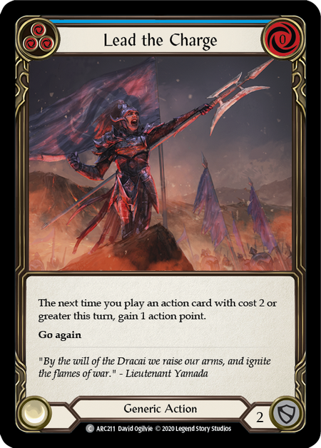 Flesh and Blood Arcane Rising Unlimited C ARC211 Lead the Charge (Blue) Standard