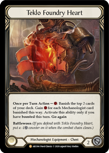 Flesh and Blood Arcane Rising Unlimited L ARC004 Teklo Foundry Heart Rainbow