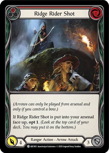 Flesh and Blood Arcane Rising Unlimited C ARC063 Ridge Rider Shot (Red) Rainbow