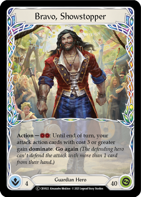 Flesh and Blood Crucible of War Unlimited T CRU022 Bravo, Showstopper Standard