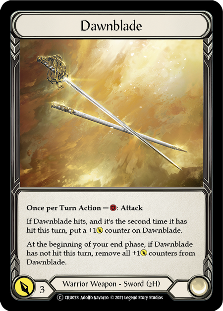 Flesh and Blood Crucible of War Unlimited T CRU078 Dawnblade Rainbow