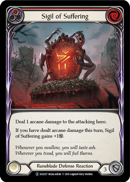 Flesh and Blood Tales of Aria Unlimited R ELE227 Sigil of Suffering (Red) Standard