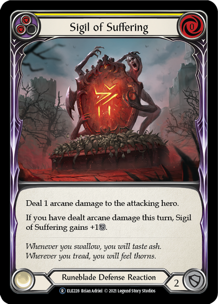 Flesh and Blood Tales of Aria Unlimited R ELE228 Sigil of Suffering (Yellow) Standard
