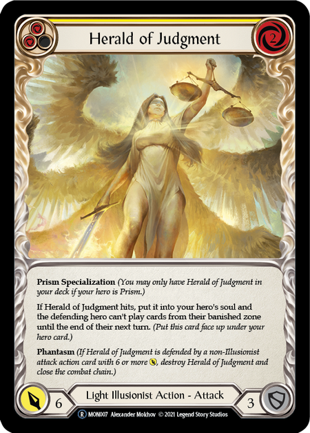 Flesh and Blood Monarch Unlimited R MON007 Herald of Judgment (Yellow) Rainbow