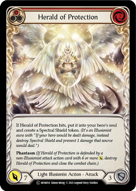 Flesh and Blood Monarch Unlimited C MON014 Herald of Protection (Red) Rainbow