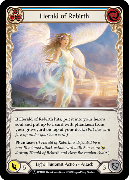 Flesh and Blood Monarch Unlimited C MON022 Herald of Rebirth (Blue) Rainbow