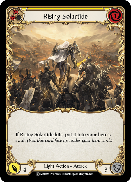 Flesh and Blood Monarch Unlimited C MON079 Rising Solartide (Yellow) Rainbow
