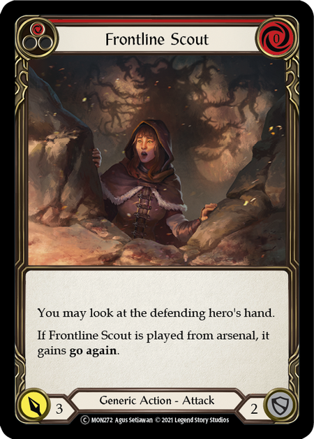 Flesh and Blood Monarch Unlimited C MON272 Frontline Scout (Red) Rainbow