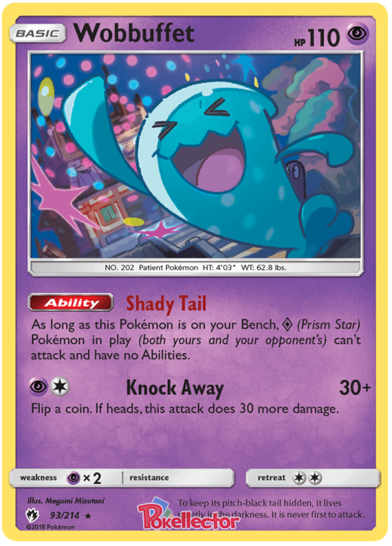 Pokemon Card Lost Thunder 93/214 093/214 Wobbuffet Rare *MINT*