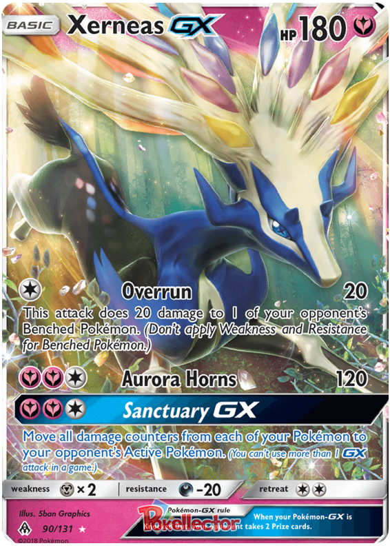 Pokemon Card Forbidden Light 90/131 090/131 Xerneas GX Ultra Rare *MINT*