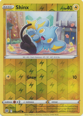 Pokemon Card Brilliant Stars 049/172 49/172 Shinx Reverse Holo Common Brokenvase Games Pokemon Card Brilliant Stars 049/172 49/172 Shinx Reverse Holo Common Brokenvase Games