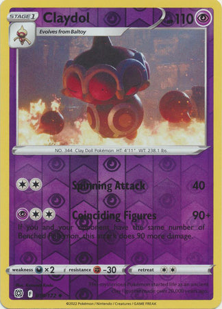 Pokemon Card Brilliant Stars 059/172 59/172 Claydol Reverse Holo Uncommon