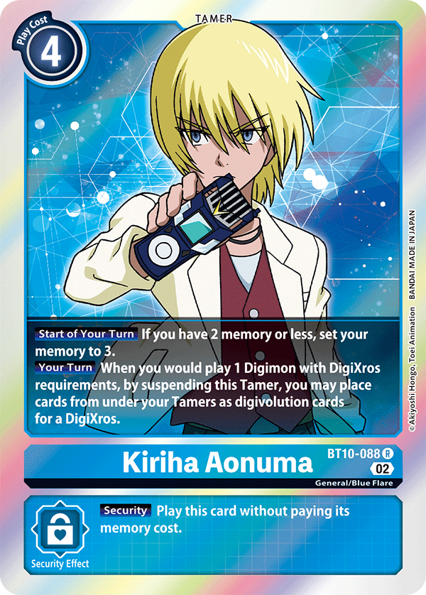 Digimon Card Xros Encounter Kiriha Aonuma BT10-088 R