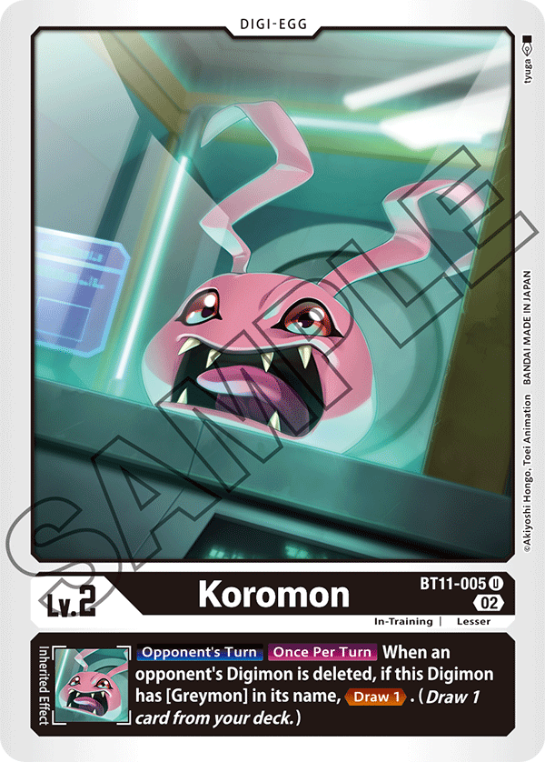 Digimon Card Dimensional Phase Koromon BT11-005 U