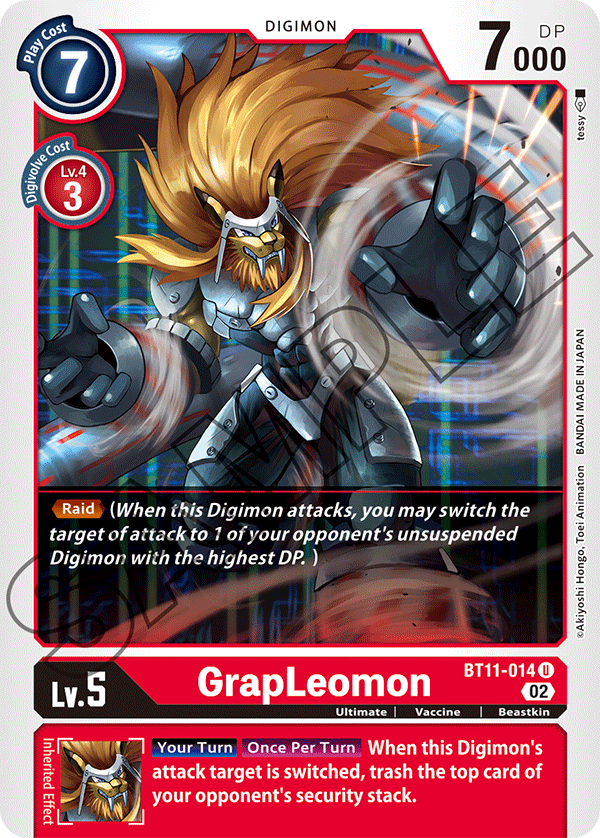 Digimon Card Dimensional Phase GrapLeomon BT11-014 U