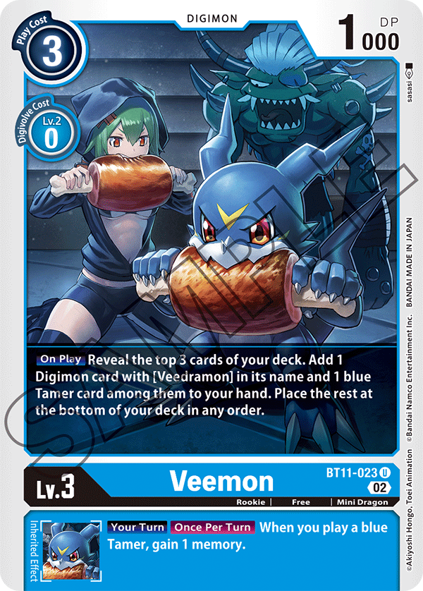 Digimon Card Dimensional Phase Veemon BT11-023 U (Foil)