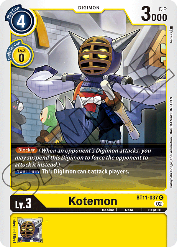 Digimon Card Dimensional Phase Kotemon BT11-037 C