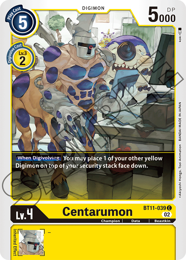 Digimon Card Dimensional Phase Centarumon BT11-039 C