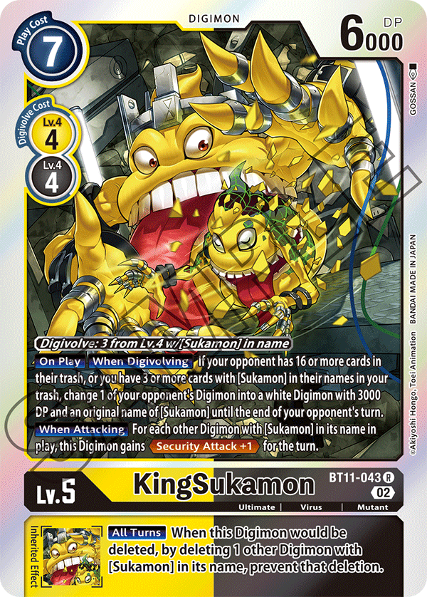 Digimon Card Dimensional Phase KingSukamon BT11-043 R